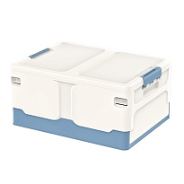 Ящик пластиковый складной белый, дно синее, 480х360х240 мм в Орле