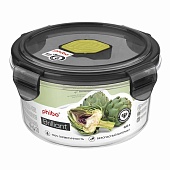 Контейнер для продуктов герметичный с клапаном Brilliant круглый 0,6 л (черный)