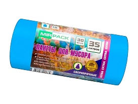 Мешки для мусора 35 л, ароматизированные, синие, в рулоне 30 шт., ПНД, 12 мкм, 640х500 мм, EXTRA, 3530661 в Орле