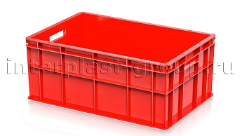 Ящик для молока, мяса, овощей и фруктов сплошной усиленный красный в Орле