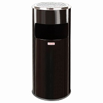 Урна с пепельницей 27 л, нержавеющая сталь, черная, LAIMA PROFESSIONAL в Орле