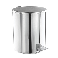 Ведро для мусора с педалью, усиленное, Титан, 15 л, нержавеющая сталь, хром в Орле