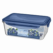 Контейнер для продуктов герметичный Brilliant прямоугольный 1,35 л (синий)