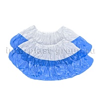 Бахилы бело-синие 1000 шт (500 пар), 48 мкм, двойная подошва, с одной резинкой, Эконом+ в Орле Бахилы бело-синие 1000 шт (500 пар), 48 мкм, двойная подошва, с одной резинкой, Эконом+ в Орле