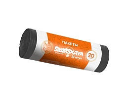 Мешки для мусора 20 л, черные, в рулоне 25 шт., ПНД, 6 мкм, 420х450 мм, SIBIRSKAYA, 101-001 S в Орле