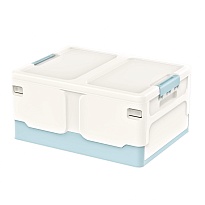Ящик пластиковый складной белый, дно голубое, 480х360х240 мм в Орле
