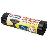 Мешки для мусора 160 л, черные, в рулоне 10 шт., ПВД, 30 мкм, 1200х900 мм, LAIMA ULTRA, 607694 в Орле