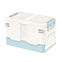 Ящик пластиковый складной белый, дно голубое, 370х240х240 мм в Орле Ящик пластиковый складной белый, дно голубое, 370х240х240 мм в Орле