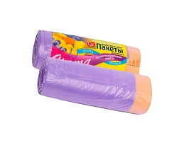 Мешки для мусора 35 л, ароматизированные, Лаванда, сиреневые, в рулоне 10 шт., ПНД, 12 мкм, 560х530 мм, GRIFON Aroma, 101-080 La в Орле