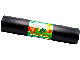 Мешки для мусора 280 л, ароматизированные, черные, в рулоне 10 шт., ПВД 110 мкм, 1400х930 мм, Добрыня, Dob28010black в Орле