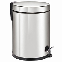 Ведро-контейнер для мусора урна с педалью LAIMA Classic Plus, 12 л, зеркальное в Орле