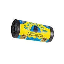 Мешки для мусора 30 л, с ушками, черные, в рулоне 30 шт., ПНД, 8 мкм, 580х460 мм, Крепакоф, 4607075710238 в Орле Мешки для мусора 30 л, с ушками, черные, в рулоне 30 шт., ПНД, 8 мкм, 580х460 мм, Крепакоф, 4607075710238 в Орле