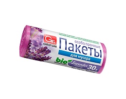 Мешки для мусора 30 л, ароматизированные, Лаванда, сиреневые, в рулоне 20 шт., ПНД, 9 мкм, 560х530 мм, GRIFON Aroma, 101-020 La в Орле