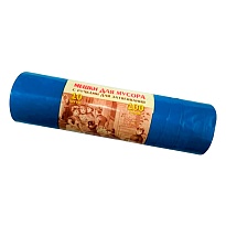 Мешки для мусора 100 л, с завязками, синие, в рулоне 10 шт., ПВД, 40 мкм, 840х670 мм, Концепция Быта Vitalux, 604933 в Орле