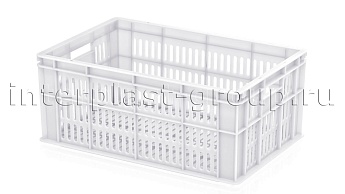 Ящик для молока, мяса, овощей и фруктов большая перфорация дно сплошное белый в Орле Ящик для молока, мяса, овощей и фруктов большая перфорация дно сплошное белый в Орле