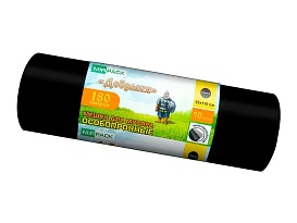 Мешки для мусора 180 л, ароматизированные, черные, в рулоне 10 шт., ПВД, 100 мкм, 1100х930 мм, Добрыня, Dob18010black в Орле Мешки для мусора 180 л, ароматизированные, черные, в рулоне 10 шт., ПВД, 100 мкм, 1100х930 мм, Добрыня, Dob18010black в Орле